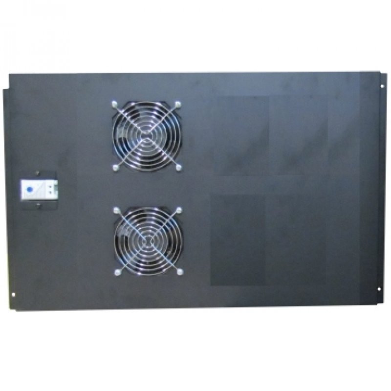 WP RACK COOLING FAN TRAY P/RNA SERIES 600MM 2xFANS &TERMOSTATO BLACK RAL 9005