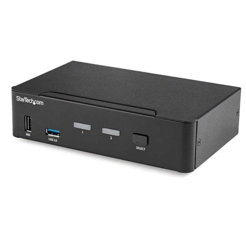 Startech 2 Port DisplayPort KVM Switch, 4K 60Hz, Single Display, Dual Port UHD DP 1.2 USB KVM Switch with Integrated USB 3.0 Hub and Audio, Dell, HP, Apple, Lenovo, TAA Compliant - Keyboard/Video/Mouse Switch (SV231DPU34K) - Chave de KVM / áudio / US