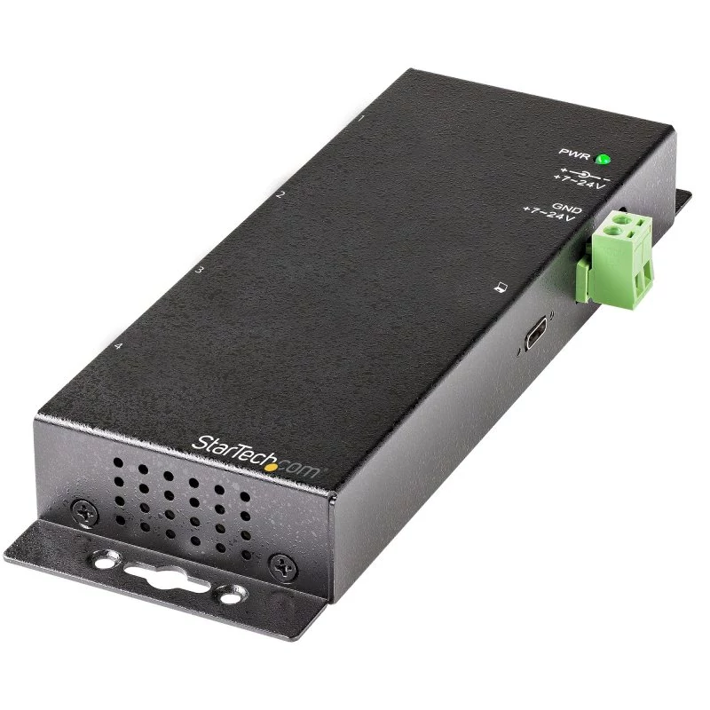 Startech 4 Port USB C Hub 10Gbps, Metal Industrial USB-C Hub, 2x USB-C & 2x USB-A, ESD Surge Protection, USB-C or USB-A Host, Self-Powered, Mountable USB 3.1 Gen 2 Type-C Hub - Commercial/Rugged USB Hub - Hub - 2 x USB 3.2 Gen 2 + 2 x USB-C 3.2 Gen 2