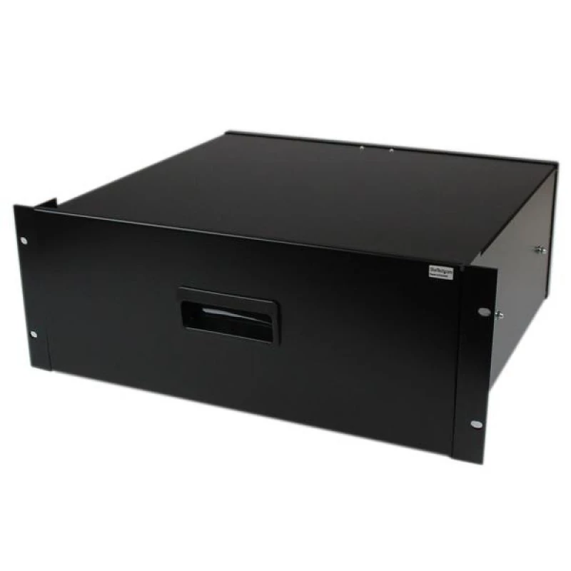 Startech 4U Black Steel Storage Drawer for 19in Racks and Cabinets - Rack storage drawer - 4U - 4UDRAWER - Gaveta de armazenamento de bastidor - 4U - para P/N: CABSCRWS1224, RK2537BKM, RK3236BKF, RK4236BKB, RK4242BK24, RK4242BK30, RKQMCAB12V2