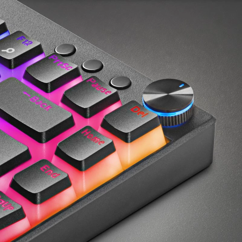 Teclado Mars Gaming Mkax Keyboard H-MECHANICAL Iluminado RGB Black - MKAXPES