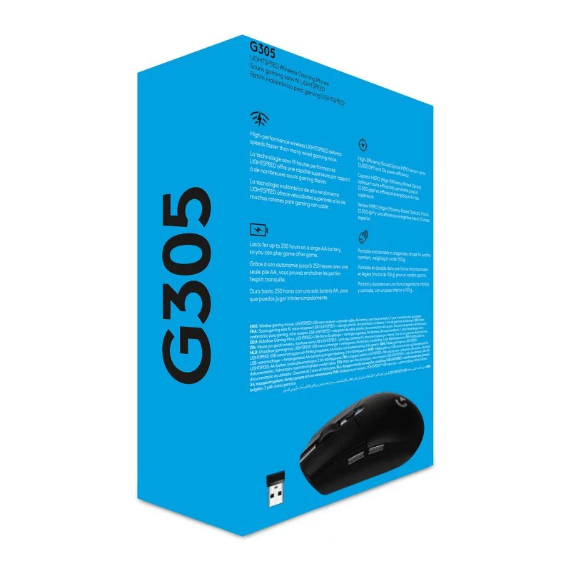 Logitech G305 LightSpeed Rato Sem Fios Gaming 12000DPI Preto
