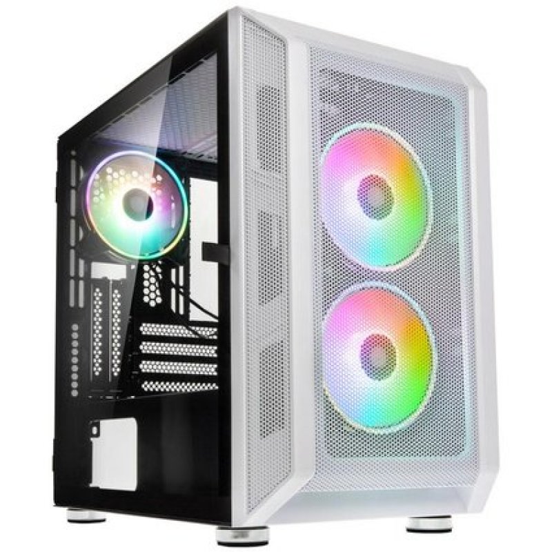 Caixa Micro-ATX  Citadel Mesh RGB Branco Vidro Temperado