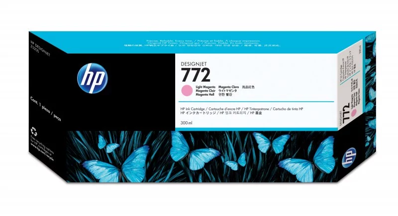 HP 772 - 300 ml - magenta claro - original - DesignJet - tinteiro - para DesignJet HD Pro MFP, Z5200, Z5200 PostScript, Z5400 PostScript ePrinter