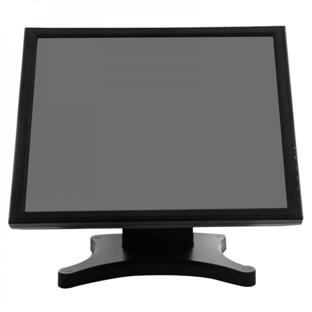 Monitor 15' Hopestar LCD TFT 1024x768, Touch 5 Wires IF USB, TrueFlat, suporte de metal, Preto