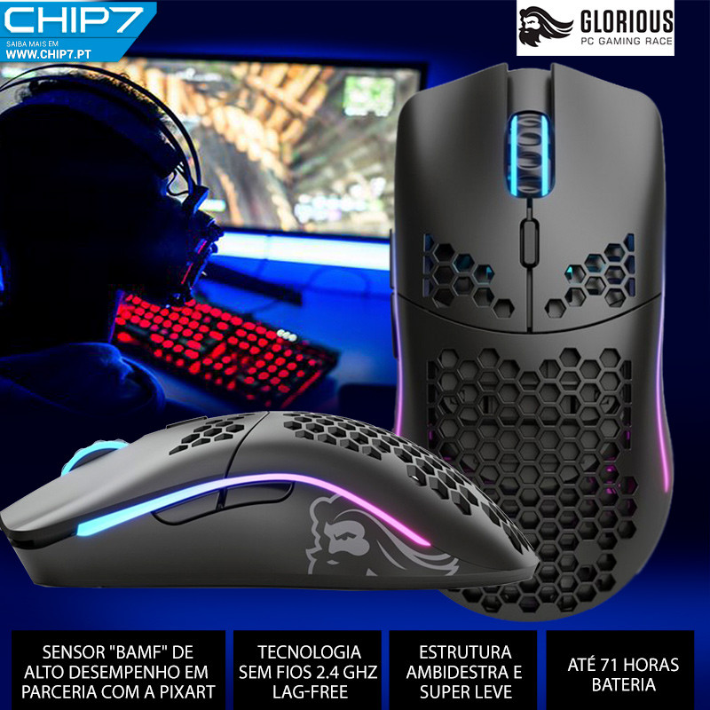 Rato Gaming Glorious Model O Wireless Preto