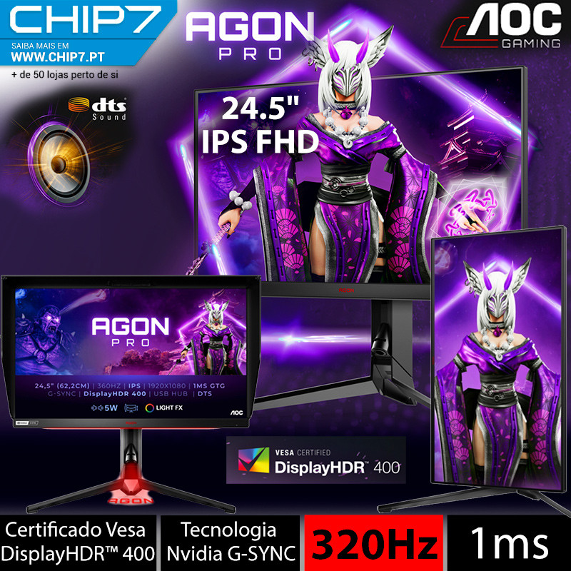 Buy AOC AGON Pro AG254FG 24.5″ 1920 x 1080 360Hz 1ms HDR G-Sync
