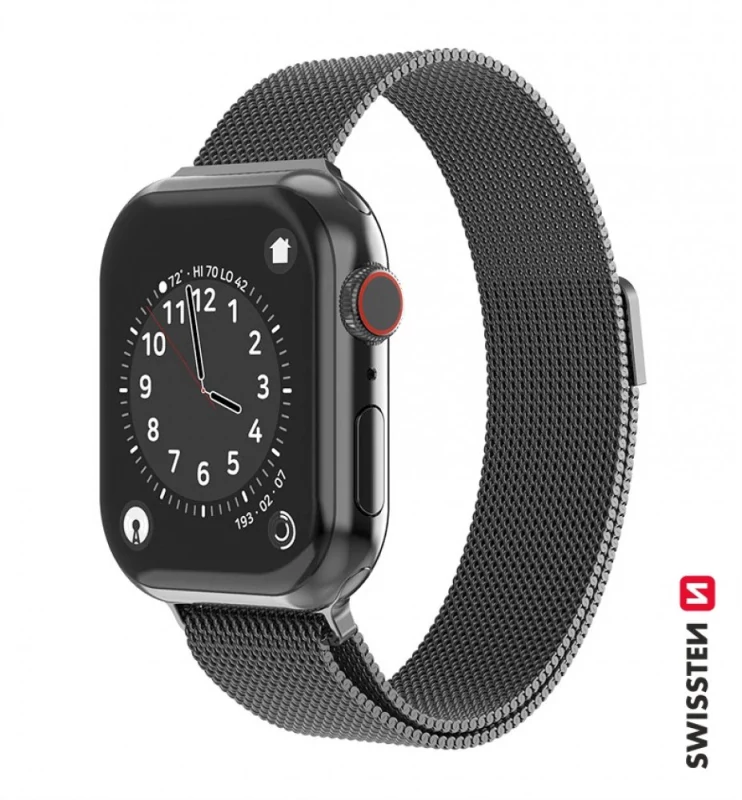 Swissten - Mesh Band for Apple Watch 38-41mm (black)