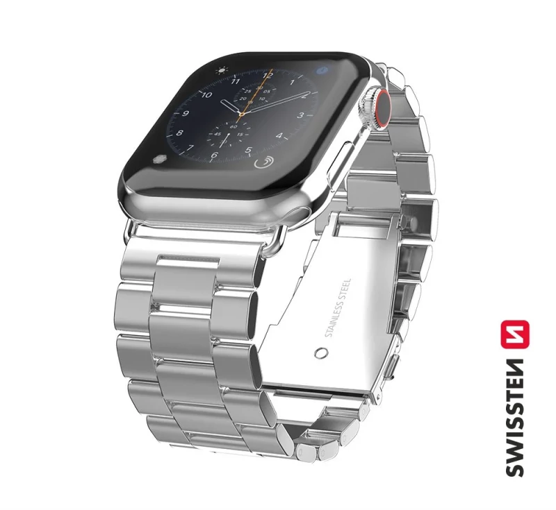 Swissten - Metal Band for Apple Watch 42-49mm (silver)