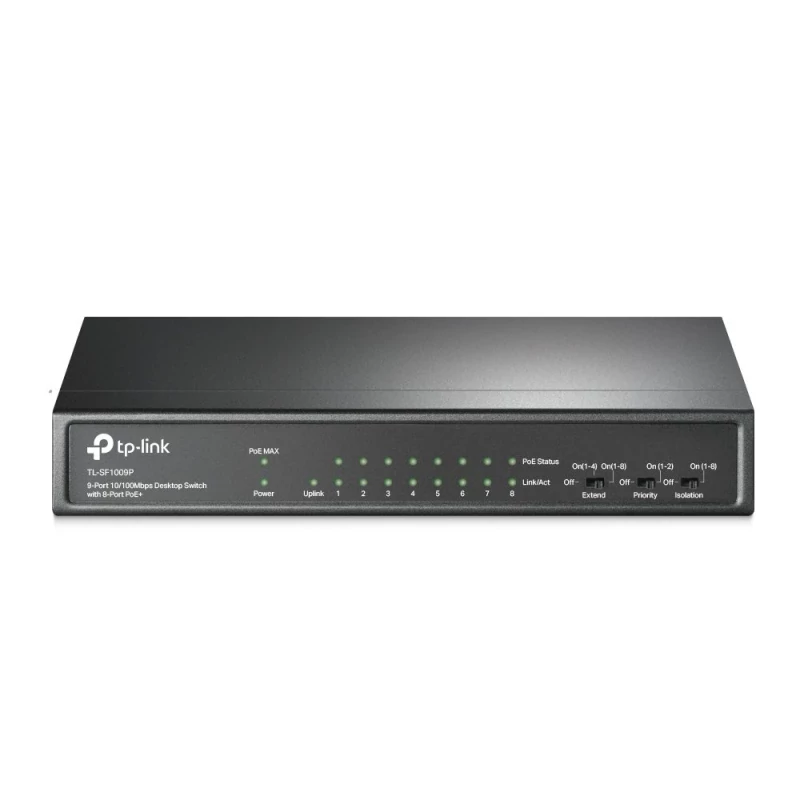 9-Port 10/100 Mbps Desktop Switch with 8-Port PoE+ - válido p unid faturadas até nova comunicação