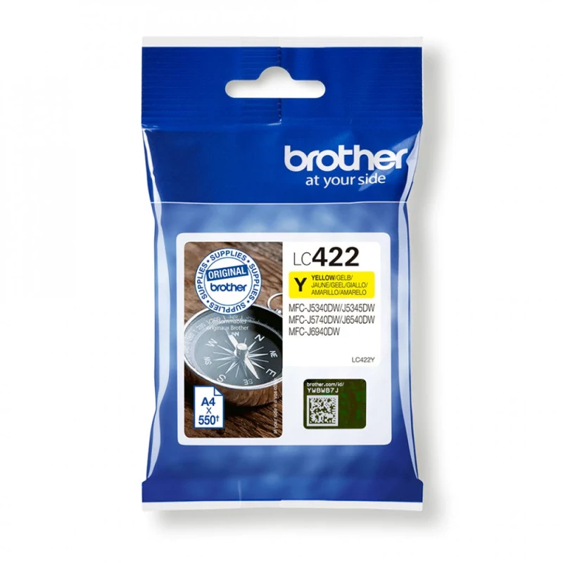 BROTHER LC422Y Ink Cartridge For BH19M/B Compatible with MFC-J5340DW MFC-J5740DW MFC-J6540DW MFC-J6940DW 550 pages