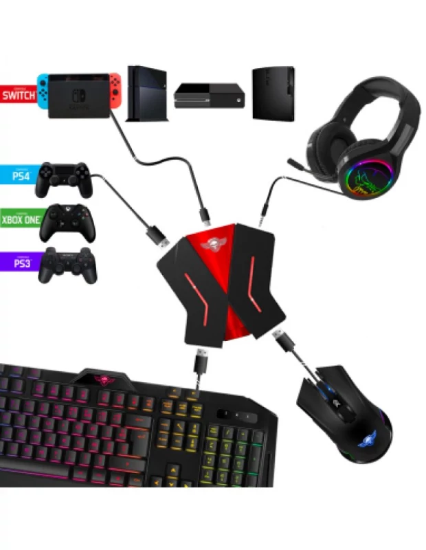 Para o interruptor ps4 ps3 xbox um 360 console gaming teclado mouse combo  wired gamer controlador para ipad ios android pc tablet