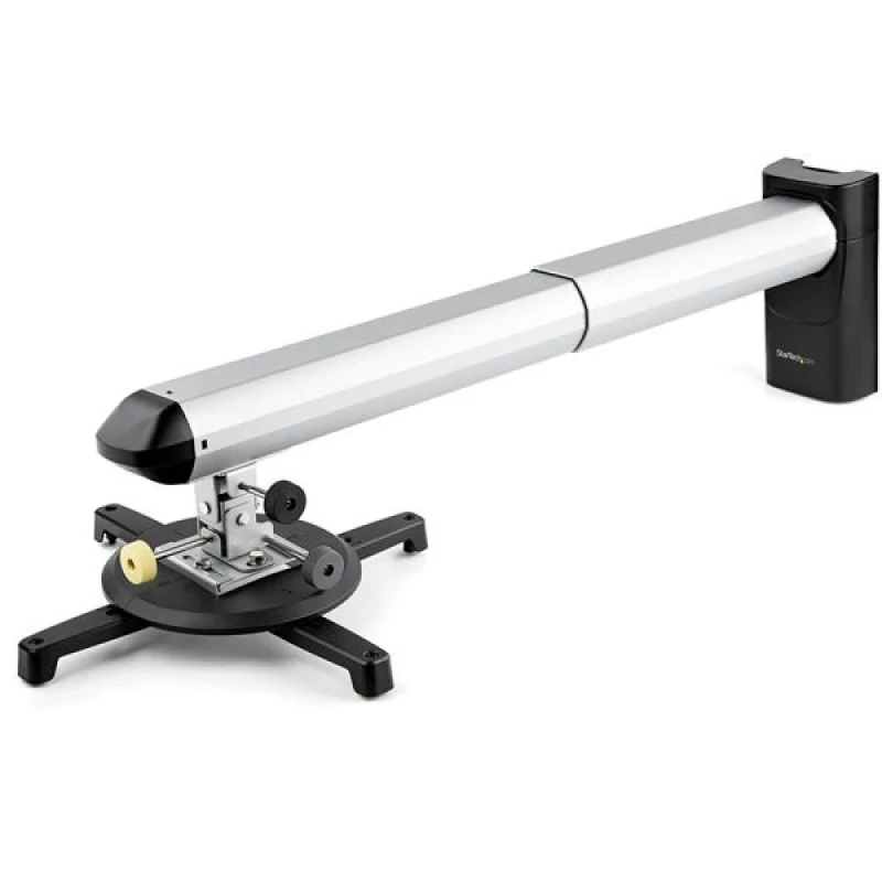 Startech Universal Projector Wall Mount, Projector Mount supports Short & Ultra Short Throw Projectors up to 33lb (15kg), Tilt/Swivel/Rotate, Adjustable height 16.5" to 27.7" from Wall - In-wall Cable Routing (PROJWALLMNT) - Suporte - braço ajustável