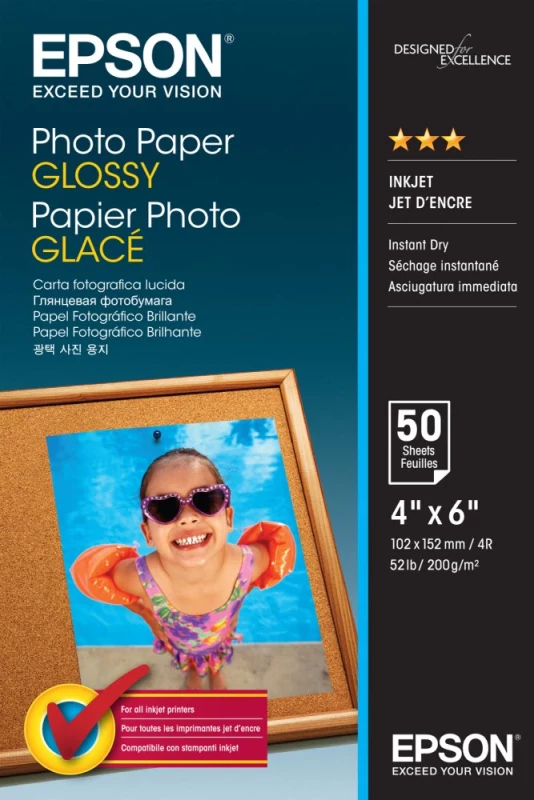 EPSON S042547 Photo paper glossy 200g/m2 100x150mm 50 sheets 1-pack