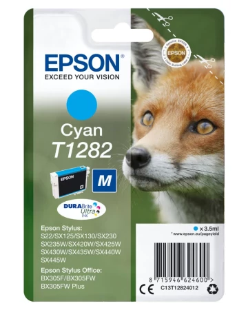 Tinteiro EPSON T1282 Ciano M - Stylus S22/SX42xW/BX305