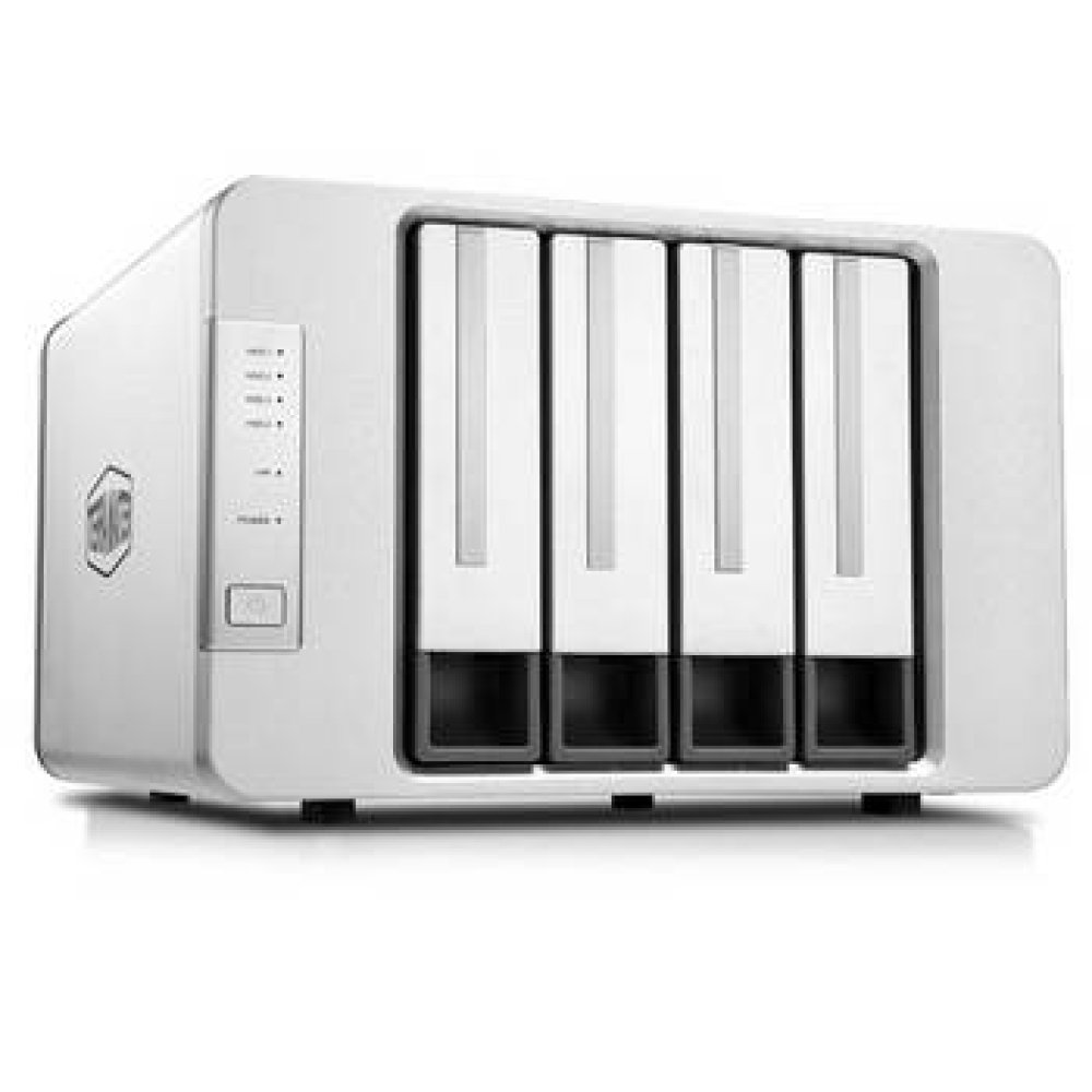 NAS TerraMaster F4-423 para 4 HDD/SSD RAID 0,1,5,6,10 CPU QC Intel Celeron N5095 até 2,9GHz 4GB DDR4 2x2.5GbE 2xUSB
