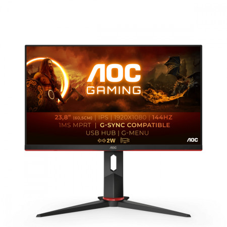 Monitor Gaming AOC 24G2U - 24" Full HD IPS / 144Hz / 1MS / AMD FreeSync