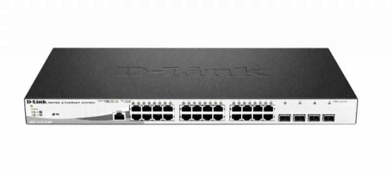 Switch D-LINK 28 Portas GIGABIT POE+ SMART SWITCH INCL 4-PORT SFP COMBO (370W)