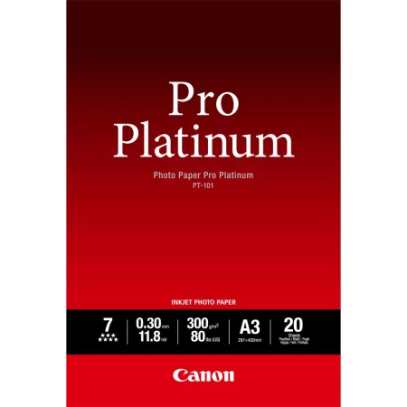 Papel Fotografia Pro Platinum PT-101 A3, 20 Folhas