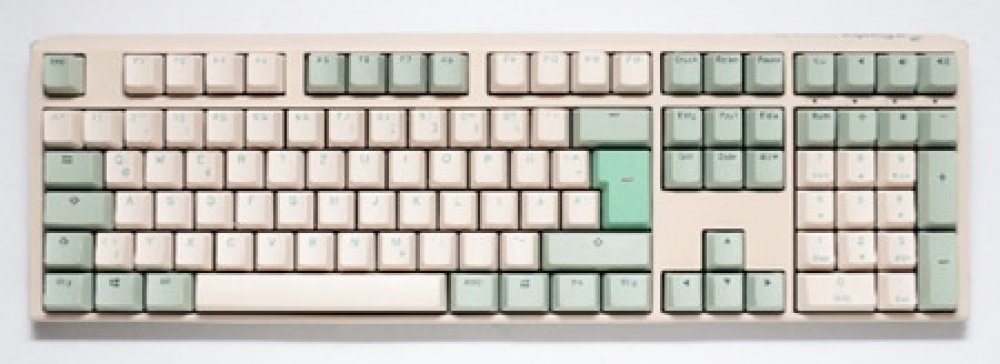 Conjunto de 109 Teclas + 10 Extra Ducky PBT Doubleshot Matcha (PT)