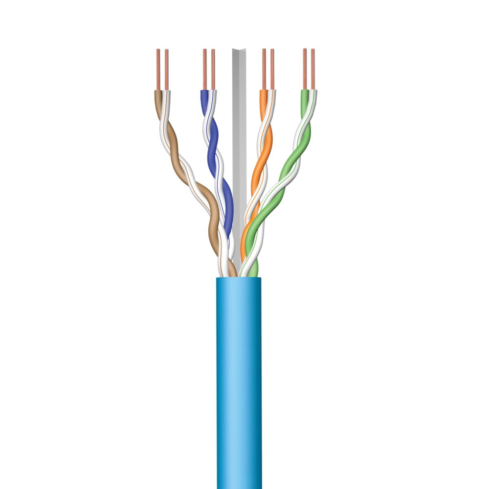 Ewent IM1223 cabo de rede Azul 100 m Cat6a U/UTP (UTP)