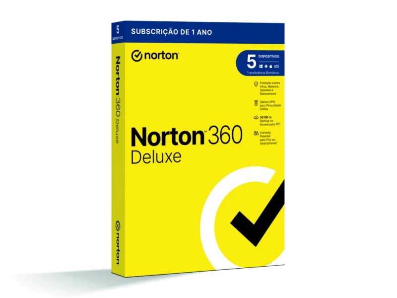 Pack 4 unid. NORTON 360 DELUXE > Oferta 1 unidade extra < 50GB PO 1 USER 5 DEVICE 12MO GENERIC RSP MM GUM - válido até 31 de Dezembro de 2026 ou fim de stock