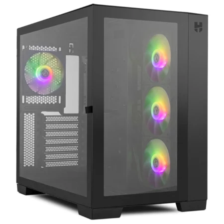 UNYKAch ATX Mir 100 Gaming-Gehäuse mit 4 ARGB-Lüftern, 1 USB 2.0 und 3 USB 3.0