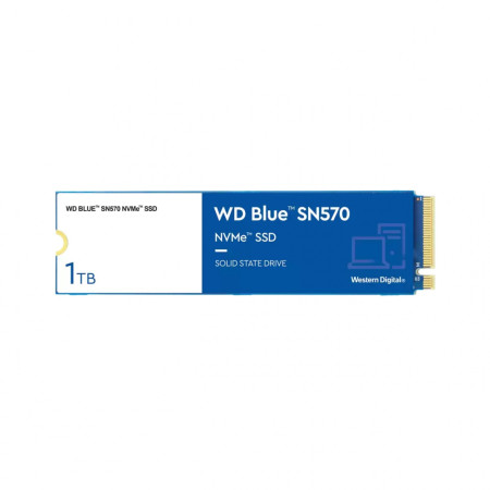 SSD M.2 Western Digital Blue SN570 1TB, PCIe Gen3 x4/NVMe 1.4, 3500/3000MB/s max. TBW: 600TB.