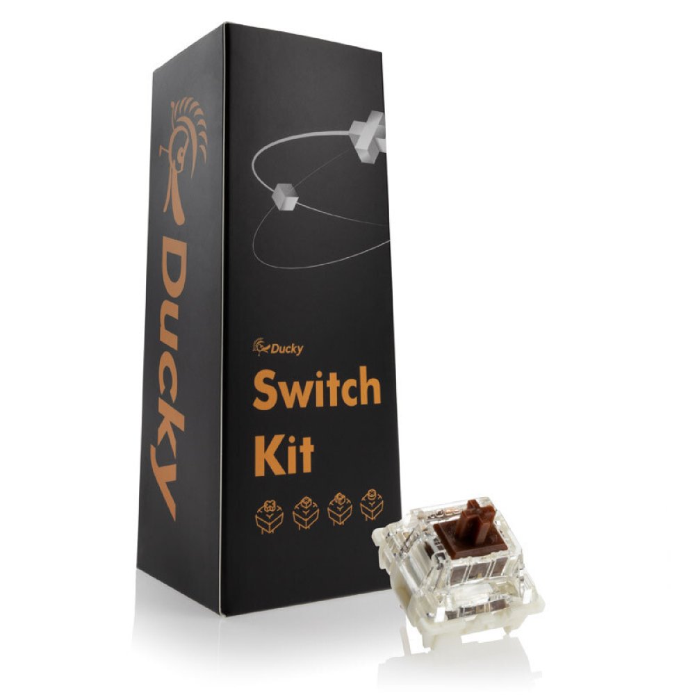 Pack 110 Switches Ducky Gateron G Pro Brown RGB Mecânicos 3-Pin