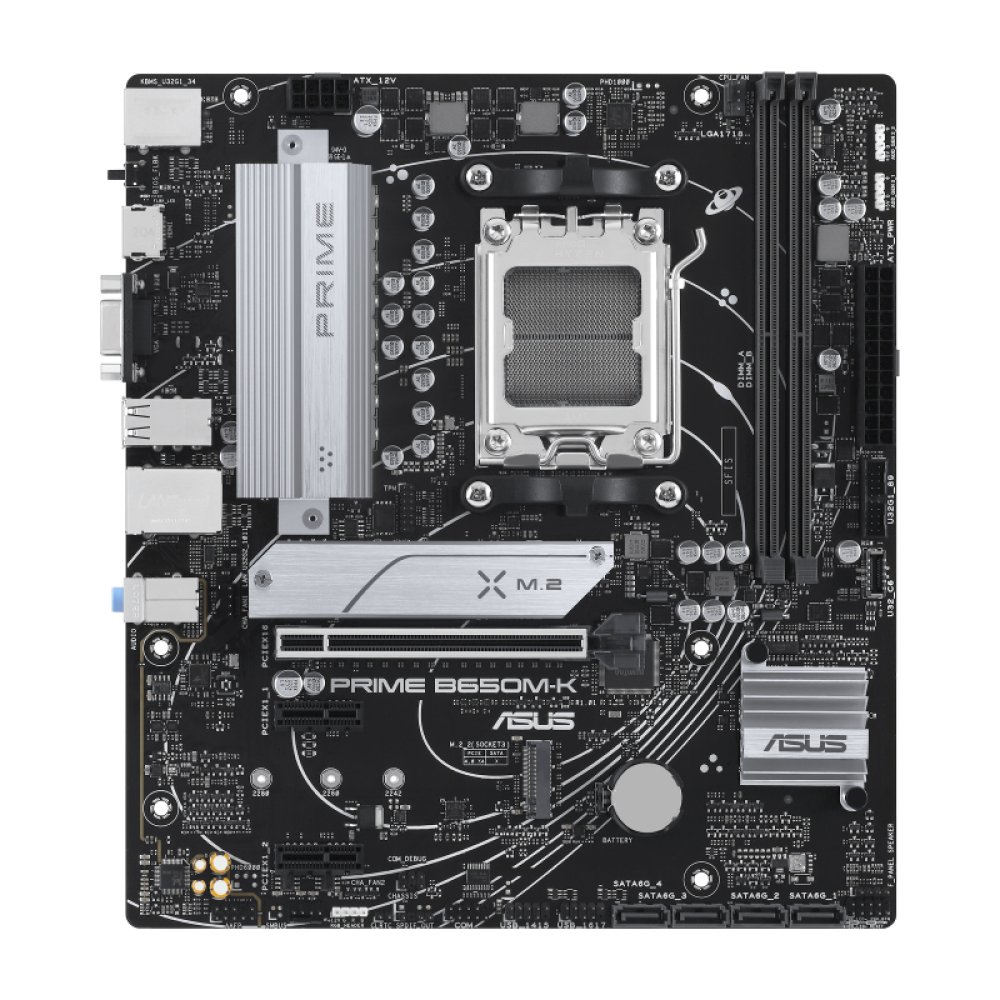 Motherboard ASUS PRIME B650M-K - Socket AMD AM5 Chipset B650 DDR5 PCIe 5.0 Micro-ATX