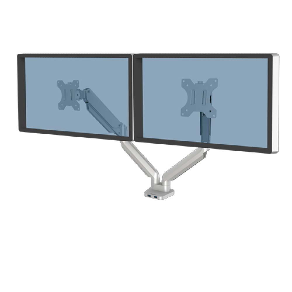 Braço Duplos FELLOWES PARA ECRÃ PLATINUM SERIES PRATA