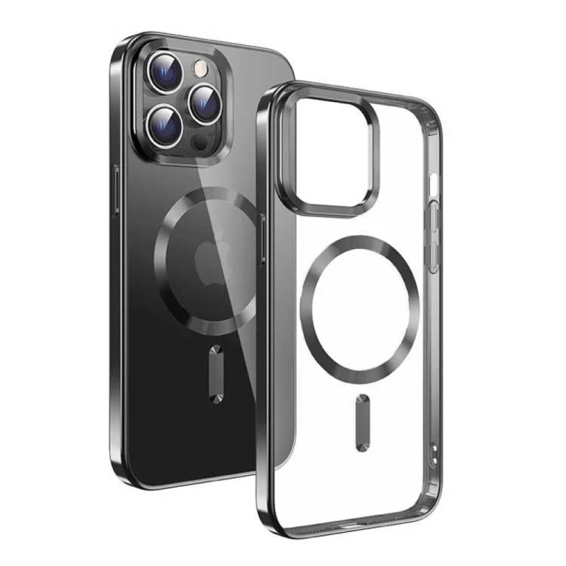 Capa Swissten - Jelly MagStick Metallic iPhone 15 Plus (Transparente)