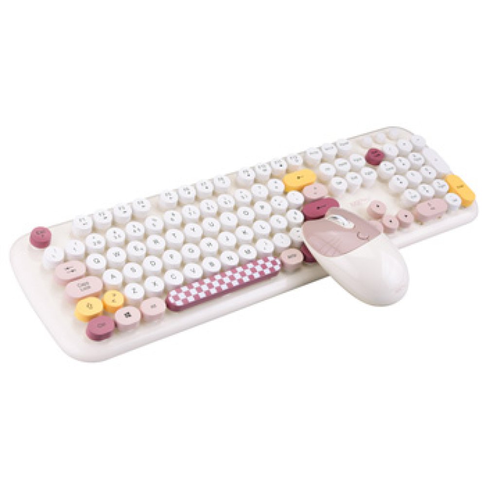 Teclado + Rato Wireless 1600 DPI + Teclado Numérico Wireless StyleWriter Kazuo 104 Teclas Vintage