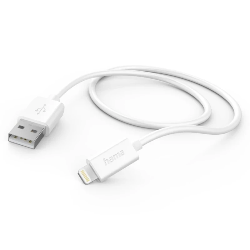 Cabo de dados HAMA Lightning 1m branco - 00201579