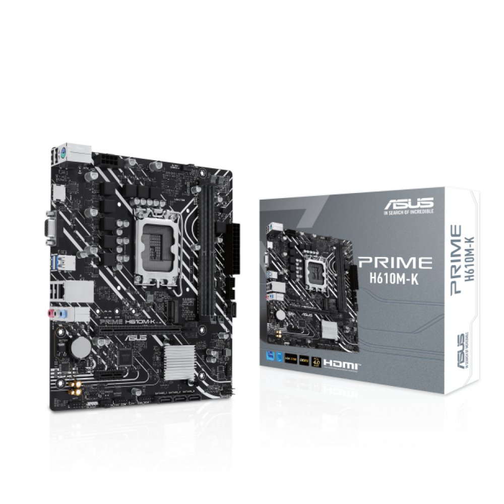 PLACA ASUS PRIME H610M-K,INTEL,1700,H610,2DDR5,96G,VGA+HDMI,GBLAN,4SATA3+M.2,3USB3.2,MATX - 90MB1GA0-M0EAY0