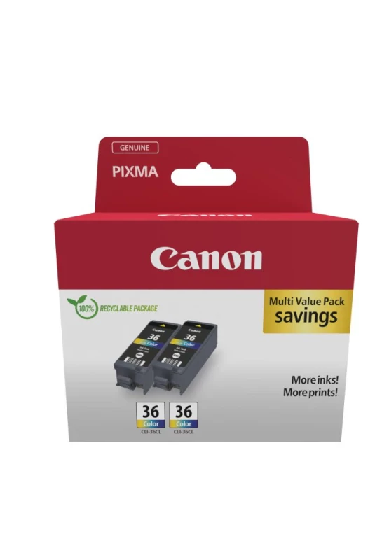 Pacote duplo de cartuchos de tinta CANON CLI-36