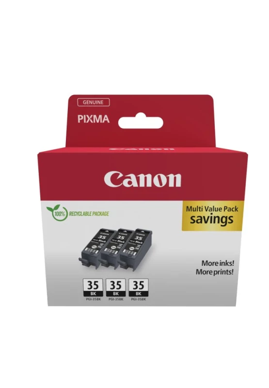 Cartucho de tinta preto Canon PGI-35BK (pacote triplo)