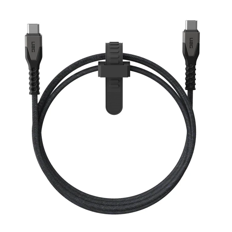 Cabo UAG - Rugged Kevlar USB-C - USB-C (Preto/Cinzento)