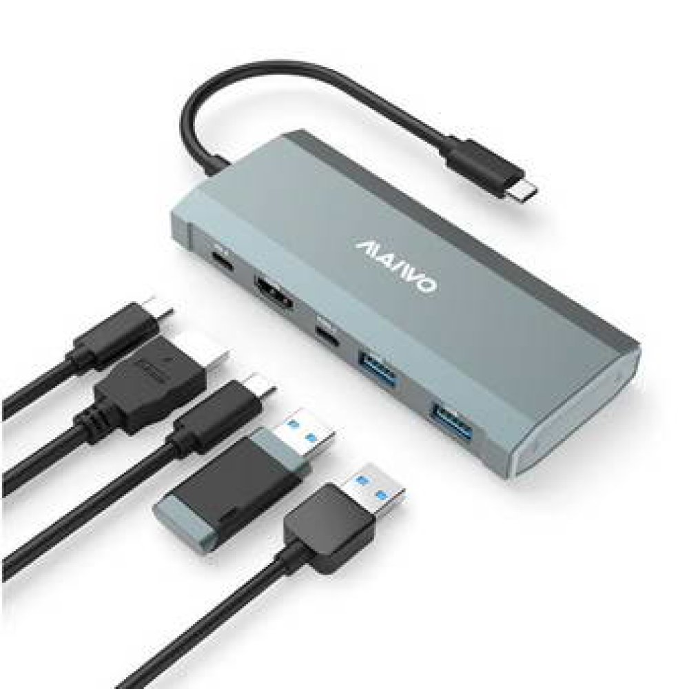 Docking Station Maiwo USB-C 6 EM 1 + M.2 NVME USB 3.2 GEN2