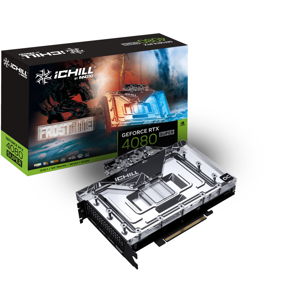 PLACA GRAFICA INNO3D NVD RTX 4080 SUPER ICHILL BLACK 16GB GDDR6X 1x HDMI 3x DP