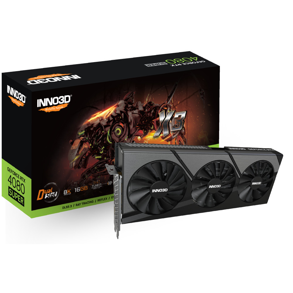 PLACA GRAFICA INNO3D NVD RTX 4080 SUPER X3 16GB GDDR6X 1x HDMI 3x DP