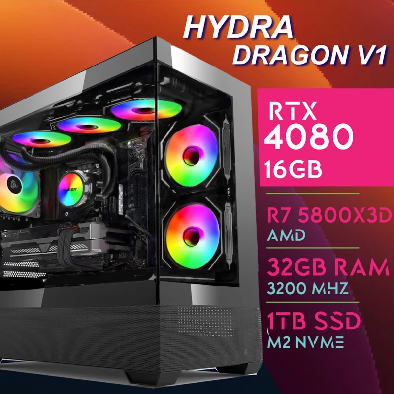 COMPUTADOR GAMING - AMD Ryzen 7 5800X3D / RTX 4080 16GB / 32GB RAM 