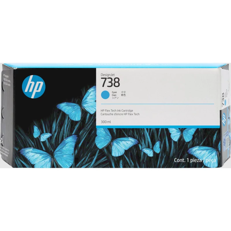 Tinteiro HP 738 300 ml Ciano Original