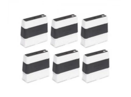 Suporte de carimbos Preto - Tamanho de 22mm x 60mm - 6 unidades