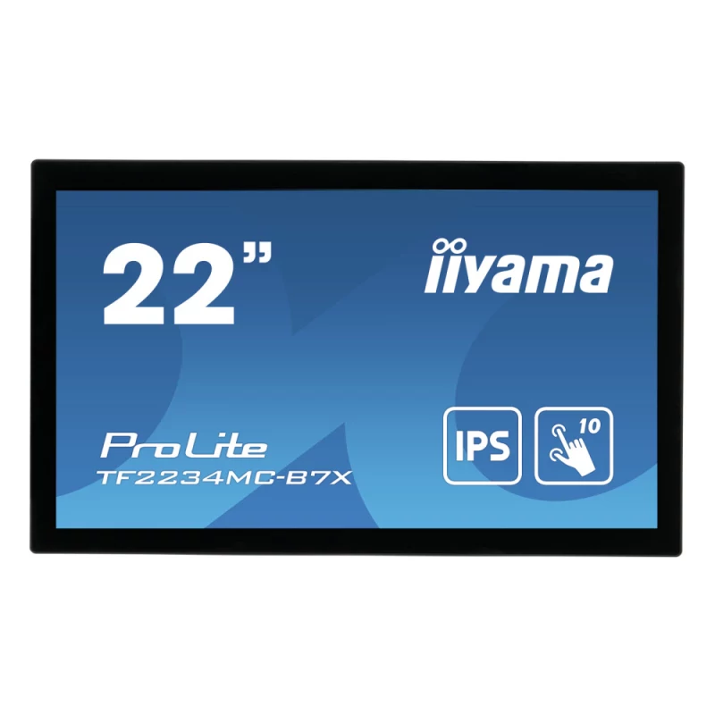 iiyama ProLite TF2234MC-B7X - Monitor LED - 22" (21.5" visível) - moldura aberta - ecrã de toque - 1920 x 1080 Full HD (1080p) @ 60 Hz - IPS - 350 cd/m² - 1000:1 - 8 ms - HDMI, VGA, DisplayPort - preto