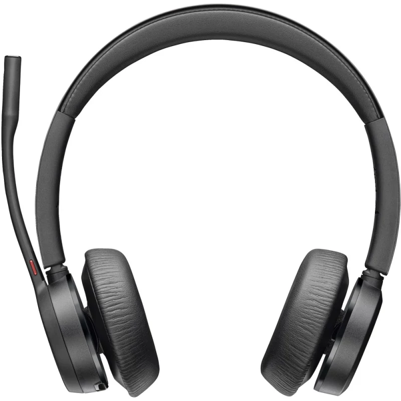 Poly Voyager 4320 - Voyager 4300 UC series - auscultadores - no ouvido - bluetooth - sem fios, com cabo - USB-C - preto - Certificação Zoom