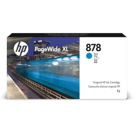HP 878 - 1 L - azul cyan - original - PageWide XL - tinteiro - para PageWide XL 8200