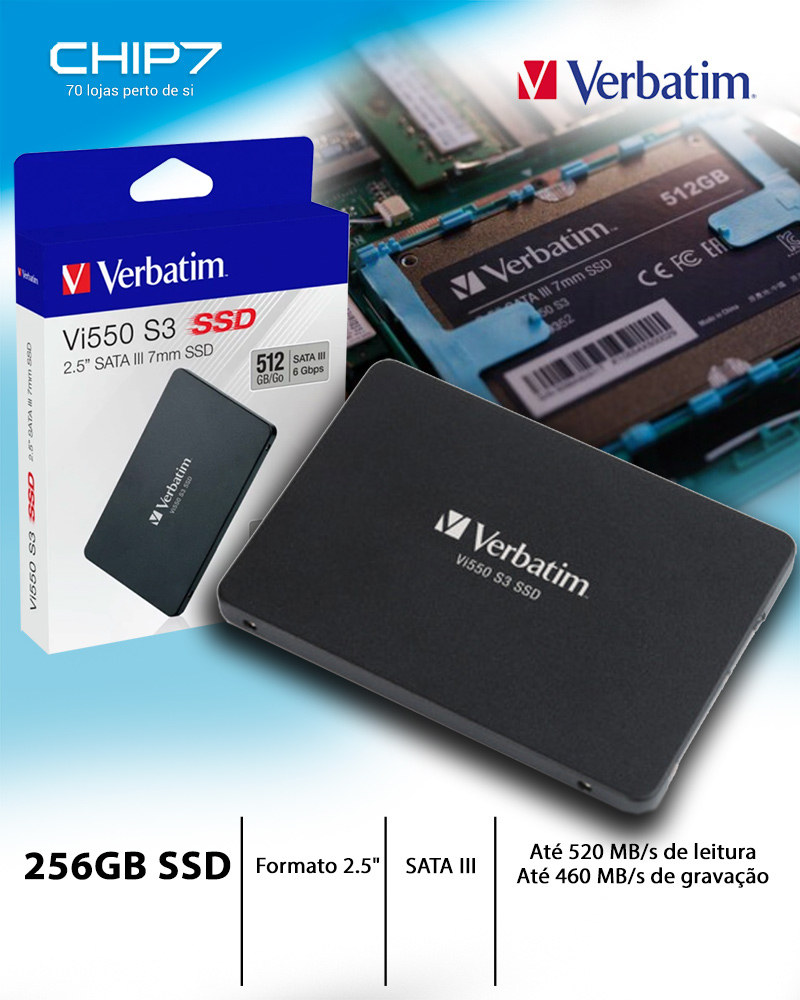 VERBATIM SSD VI550 256GB SATA 3 (7MM HEIGHT) 2.5