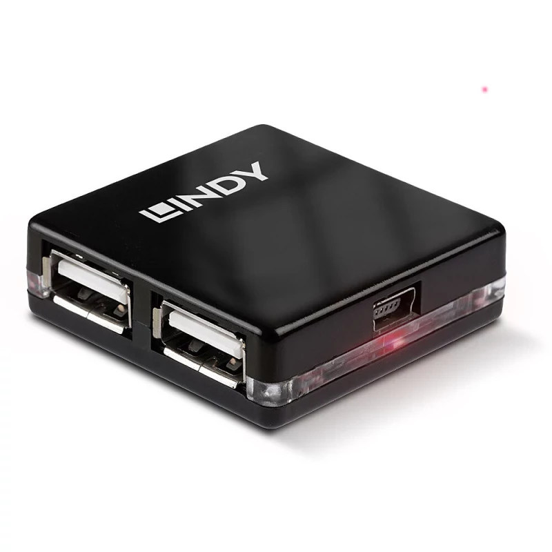 HUB Lindy Mini USB 2.0 4 Portas