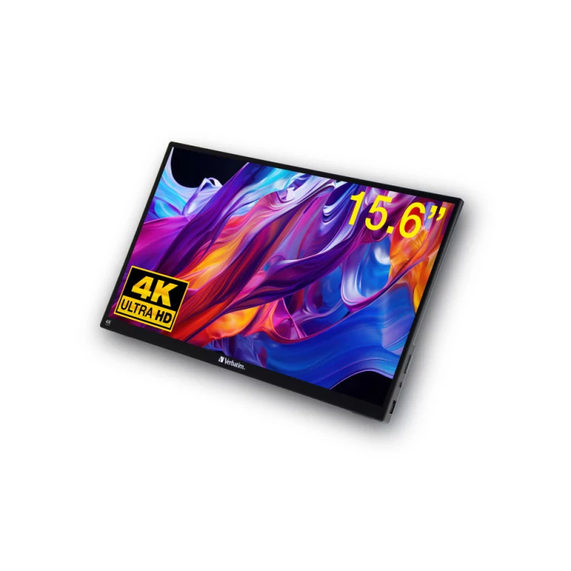 Monitor Portátil Verbatim - 15.6" 4K Ultra HD IPS Touch / HDR - PMT-15K